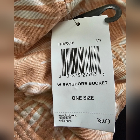 Hurley Bayshore Bucket Hat New with Tags One size fits all Pink Caribbean print - Picture 2 of 8